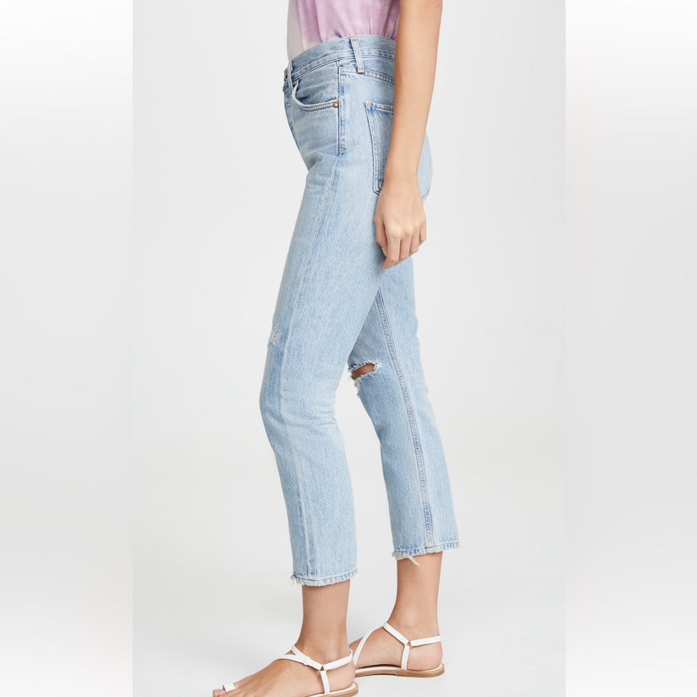 Agolde Riley High Rise Straight Crop Jeans - Picture 7 of 7
